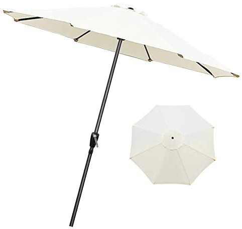 WDWDW Parasol de marché de Table d'extérieur 9 pieds/10 Pieds Parasol d'extérieur avec manivelle, Ventilation de Protection Solaire, Parasol de marché pour Balcon, Tables à Manger, Jardins, Piscine