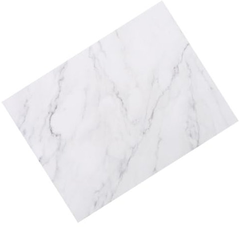 MOKKHNB Planche de Rangement en Marbre Blanc Cuisine, Sécurisée pour Aliments et Légumes, Propre Odeur, Accessoire Pratique pour Découper et Conserver la Viande