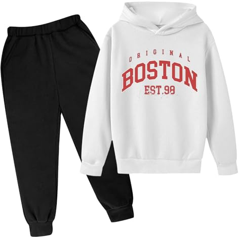 Chándal para niños Chándal Niños Deportes Invierno Niños Sudadera con Capucha Conjunto Popular Impreso con Capucha Conjunto en Ropa Interior Casual Carta Disfraz Niño Ropa Deportiva Tracksuit Verano