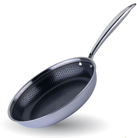 FACKELMANN Chefkoch Antihaftpfanne Kiel – Ø24 cm Premium Bratpfanne aus Edelstahl mit keramischer Antihaftbeschichtung, für alle Herdarten inkl. Induktion