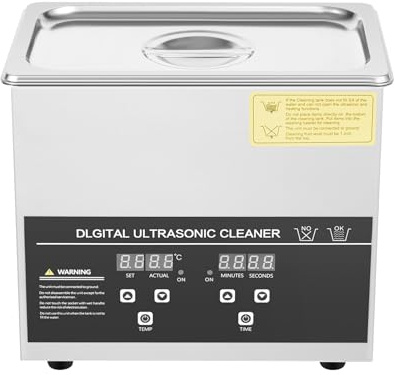 40KHz Ultrasonic Cleaner 2.9L, Low Noise Digital Ultrasonic Washing Machine with Heating, Memory Function, Glass Cleaner, for Jewelry, Glasses, Watches, Medical/Electronic Parts