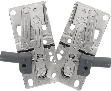 Générique Lot de 2 Charnières à Fermeture Automatique en Acier Laminé à Froid 45° Ouverture à Ressort Amortisseur pour Porte D’armoire la Cuisine sous Évier Usage Fréquent Silencieuse