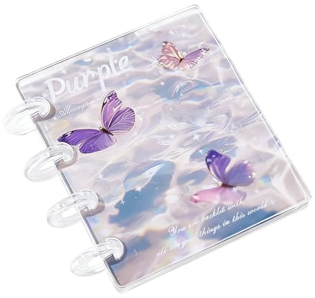Klistermärkesmapp - PP transparent akryl förvaringsalbum | 20 sidor transparent organisatör med design | håller dina klistermärken, kort och foton organiserade
