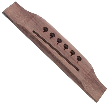 LOLIPPYY Gitarrenbrücke aus Rosenholz für 41 Zoll Folk und Akustikgitarren Ersatzteil Steg mit Stabilem Klang Langlebiges Instrumentenzubehör für Bühne und Übung