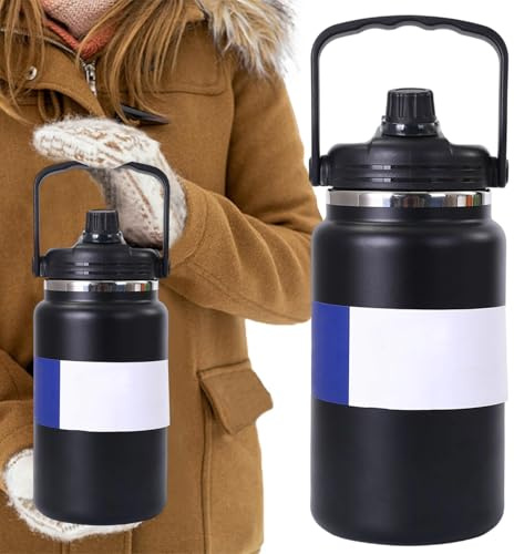 Bouteille d'Eau Isotherme,4 Litres Bouteille Isotherme Sous Vide,Gourde En Acier Inoxydable - pour Sports Plein Air Randonnée Salle de Sport Voyage École Camping Cyclisme et Plage