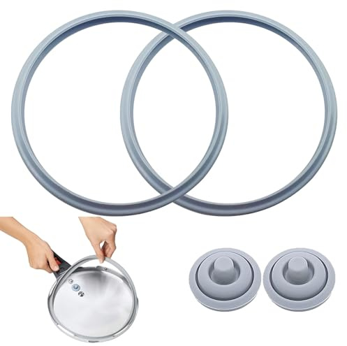 Gansdnek 2 Stück Dichtungsring 22cm für WMF, Schnellkochtopf Dichtungsring, Ersatzteil Dichtungsring mit Kochsignaldichtung für WMF 6068559990 6068559997, Passend für Pressure Cooker 3l/4,5l/6,5l/8,5l