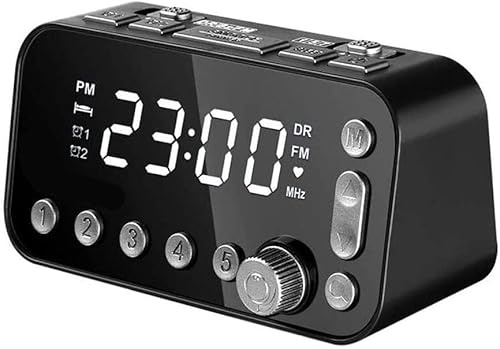 Radio da Comodino, Radio Digitale Dab/FM con Display A LED, Doppia Porta USB, Timer di Spegnimento Radio, Dimmer A 3 Livelli