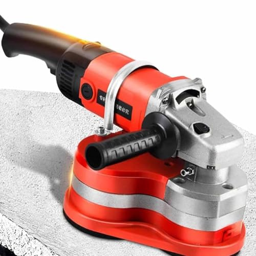 Electric Floor Sander, Portable Three-Head Grinder Polishing Machine, Concrete Wall & Ground Polisher with Telescopic Rod, 6 Speed Control