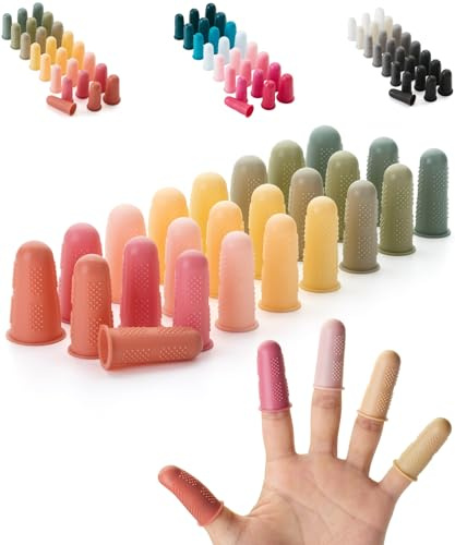 Mr. Pen- Hot Glue Gun Finger Protectors, 24 pcs, Vintage Colors Silicone Finger Protectors, Rubber Fingers Tips, Rubber Finger Covers, Rubber Finger Tips Protector, Finger Grip, Finger Rubber Tips