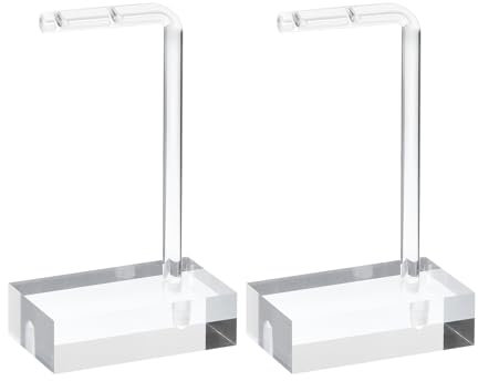 sourcing map 2 Stück Ohrring Präsentationsständer, 3,5 Höhe Acryl Ohrring L Ständer Display Halter Schmuck Aufbewahrung Organizer für Laden, Einzelhandel, Fotografie Requisiten (Klar)