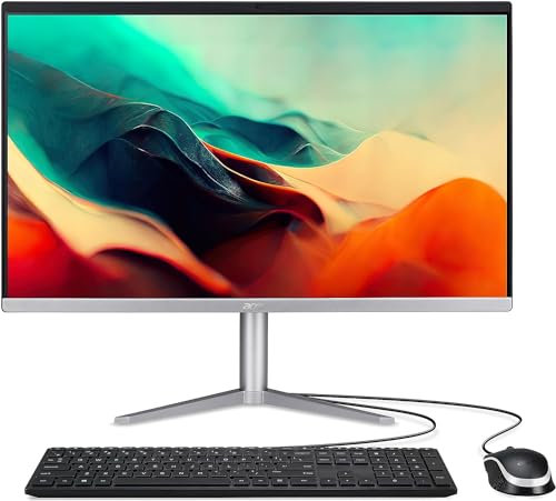 acer Aspire C24-1300 All-in-One PC - (Ryzen 5 7520U, 8GB, 1TB SSD, 24 inch Full HD Display, Wireless Keyboard and Mouse, Windows 11, Black)
