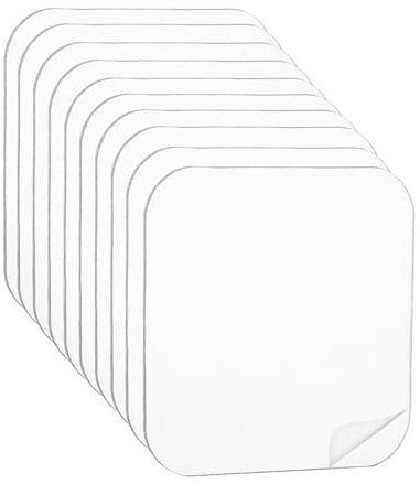 Coptiner 10 Pcs Clear Double Sided Adhesive Pads for Mounting Clear Stickers Patch for Walls Hanging Sticky Nano Gel Pads Two Sided Precut Tape Strong Precut Squares Sticky Pads Washable (6x6cm)