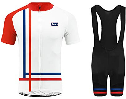 UGLY FROG 2023 Neuen Männer Fahrrad Breathable Herren Radtrikot Set, Atmungsaktiv Quick-Dry Kurzarm Radsport-Shirt + Gel Gepolsterte Shorts