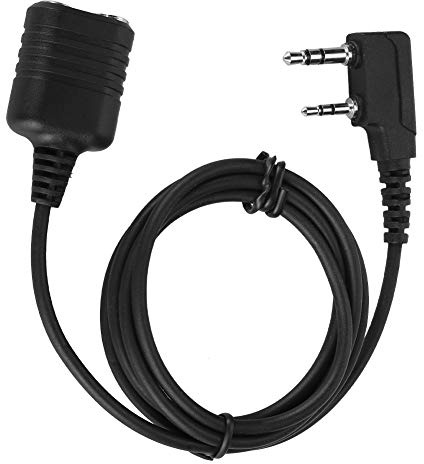 Maxmartt 2 Pin K-Head Microphone Extension Cable Walkie Talkie Microphone Headset Extension Core Hand Mic Cable for Kenwood Baofeng, Walkie-Talkie Radio, 2-Pin Type K Speaker Microphone