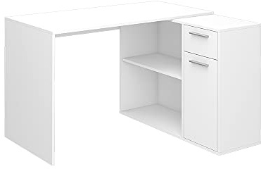 Vicco Scrivania angolare Robin, Bianco, 120 x 60 cm