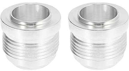 X AUTOHAUX 2 pièces AN16 -AN16 2,5 cm Tube OD NPT Taille du filetage du tuyau de pompe à carburant et huile mâle Flare Cloison raccord soudure sur tuyau adaptateur connecteur bouchon base ronde