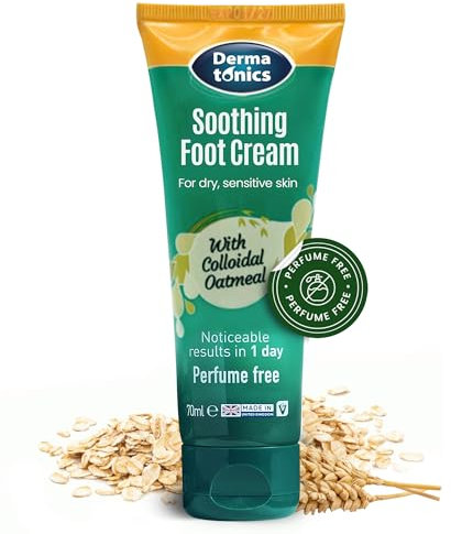 Dermatonics Soothing Foot Cream | Rapid Relief for Symptoms of Dermatitis | With Skin Calming Colloidal Oatmeal | Suitable for Diabetics & Vegan Friendly | 70 ml