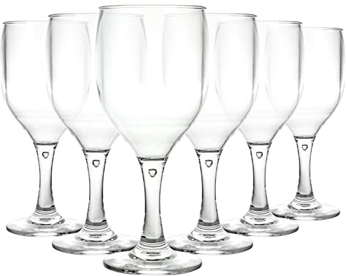 JMIATRY 6 Pcs Plastic Wine Glasses, 350ml/12.3oz Plastic Wine Glasses Reusable, Unbreakable Shatterproof Clear Red Wine Glass for Christmas, Picnics, Camping, Birthday, Hot Tub and Pool and Daily Use