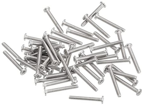 sourcing map M1.4-0.3 x 10 mm 100 viti a testa rotonda piatta in acciaio inox 304 Phillips Drive viti per macchina di fissaggio hardware per collegamento mobili