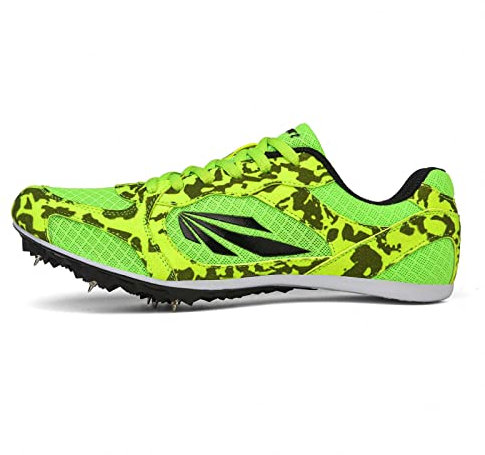 SDEQA Spikes Leichtathletik Herren Laufschuhe Trainingsschuhe strapazierfähige Sprint-Laufschuhe Weitsprung-Leichtathletik-Sneaker,Grün,42