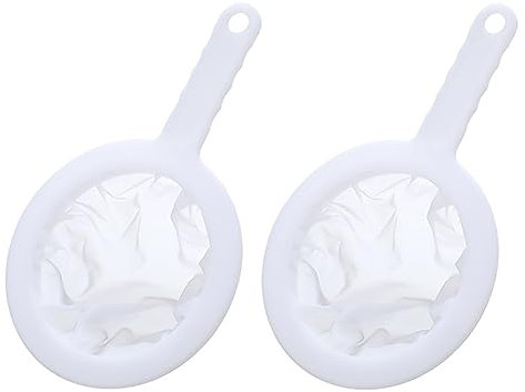 UUYYEO Lot de 2 filets de saumure pour aquarium - Séparateur de coquille d'oeuf - Filet de collecte d'artémia - Maille 80 - 200 mailles pour saumure et écloserie