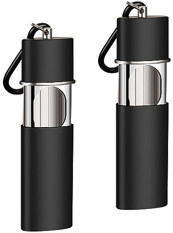 Mini Aschenbecher Tragbarer, 2 Stück Zigaretten Taschenascher, Geruchsdicht Reise Aschenbecher, Reiseaschenbecher Geruchloser, Groß Kapazität, Mit Karabiner, Für Draußen Reisen Wohnzimmer