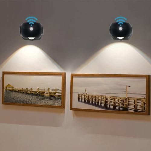 JZCDR Wandlampe mit Akku Aufladbar Innen LED Wandleuchte Kabellos mit Batterie Bewegungsmelder Leselampe Wand Dimmbar USB Magnetische Wireless Wandlicht für Schlafzimmer Wohnzimmer Treppenhaus