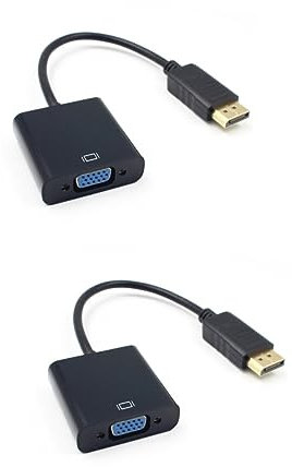 OSALADI 2stücke to Vga Adapter Video Converter Mit USB-Kabel Hochleistungsfähiger Displayport Zu Vga Adapter Für Pc Monitor Und HDTV Play Keine Externe Stromversorgung Erforderlich