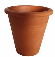 Vase en terre cuite Made in Italy - Jardinière en cuit, diamètre 30 cm, hauteur 30 cm
