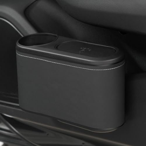 KAZHBI Car rubbish bin,Compatible with DS DS3 DS4 DS5 DS5LS DS6 DS7 DS9,Lid Portable Trash,1-black