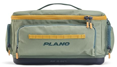 Plano Weekend 3700 Angeltasche, hochmoderne Angelausrüstungstasche, geformter, wasserdichter Boden, geräumiger Stauraum, gestanzte Werkzeughüllen, Befestigungspunkte mit Gänseblümchenketten