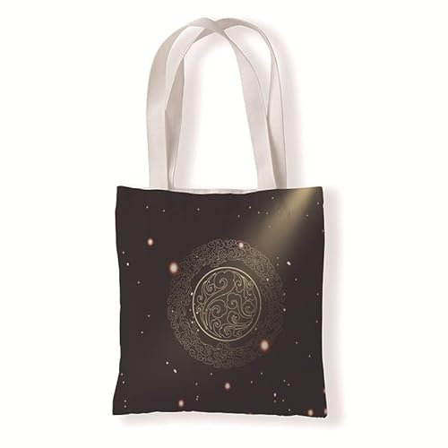 Jutebeutel Schwarz Rot Gelb Tote Bag Baumwolle und Hanf Stoffbeutel Große Kapazität Stofftasche Faltbar Jutetasche Langlebig Baumwolltasche Bedruckt Stoffbeutel zum Bemalen Waschbar 30x40cm/1 Pcs