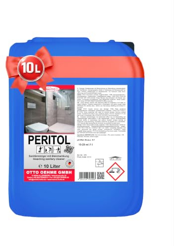 Lorito Peritol Sanitärreiniger 10L | WC-Reiniger & Badreiniger extra stark gegen Kalk, enfernt Verfärbungen & hartnäckigen Schmutz, langanhaltender Glanz