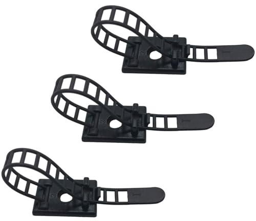 25 Pieces Cable Clips The Adhesive Cable Ties, cable tie sticky pads,Adjustable Nylon Cable Zip Ties and Adhesive Cable Clips with Optional Screw Mount