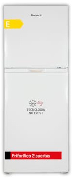 Corberó - Frigorífico 2 Puertas | CF2PH14424NFW | No Frost | 197L | 142cm | Luz LED | Cajón Crisper | Fresh Box | Estantes de Cristal | Huevera | Inox