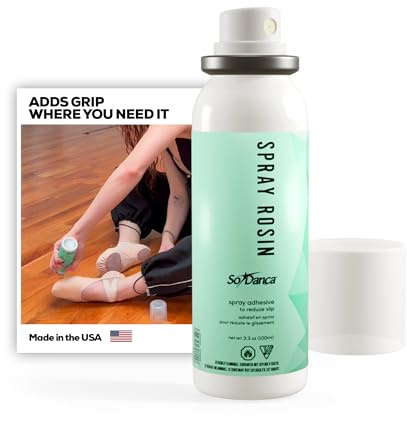 So Danca - Spray Rosin AC34 3.3 oz | Instant Grip Enhancer for Dance Shoes in General, Soles, Pointe Ribbons or Anything Else – Portable Bottle Keeps You Grounded - Slip no More!