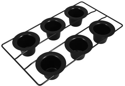 ABOOFAN 6 Cup Nonstick Deep Muffin Pan Carbon Steel Cupcake Baking Tin Black Popover Pan for Baking Multiple Muffins and Cupcakes