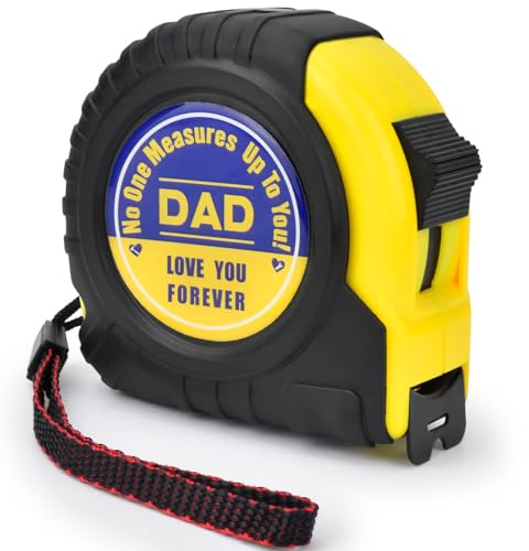 Fathers Day Dad Gifts from Son Tape Measure 25ft Birthday Gifts for Husband | Stocking Stuffers for Dad Measuring Tape Measure 50ft Retractable from Son Kids Wife Engraved Digital Measurement Tape