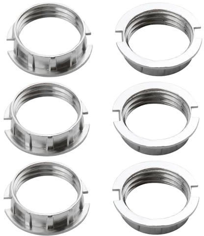 G9 - 6 anillos de enchufe de luz para lámpara de pie de mesa de 3/4 pulgadas de diámetro M20 de aleación de zinc, convertidor de pantalla, anillo reductor de pantalla, adaptador de soporte de base