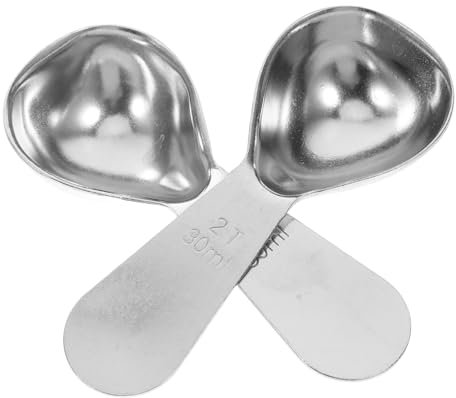 Gatuida 2pezzi Cucchiai Dosatori in Acciaio Resistenti Misurini Per Caffè Tè Proteine in Polvere Condimenti Manico Corto Design Portatile Per Misurare Chicchi Di Caffè e Altri Ingredienti