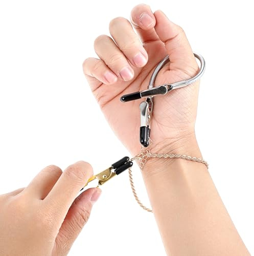 2 Pcs Bracelet Helper Tool Portable Bracelet Assistance Tool Release Fastening Helper for Necklace Wearing Aid Assistance Tool with Hook for Watch Clasps Zippers Crafts Adjustment
