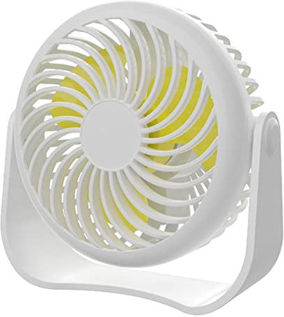 HUAANYA Ventilatore da tavolo da campeggio piccolo ventilatore da tavolo 3Gear silenzioso con batteria da 2000 mAh rotazione a 360 °