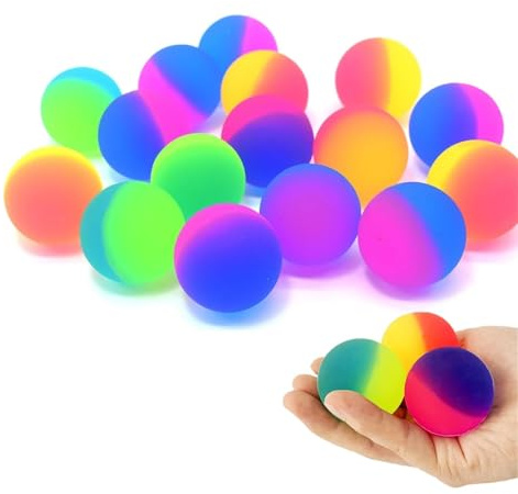 PcvGef 30 Flummies, Flummi Ball Set, Spielzeug Für Geburtstag, Gummiball, Kleine Bälle Mit 27mm Durchmesser, Flummi Gross Ideal Für Party, Tägliche Geschenke