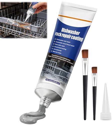 Spülmaschinenkorb Rost Reparatur, Rostschreck für Spülmaschine, 50ml, Grau | Reparatur des Geschirrspülerkorbs, Geschirrspüler-Korb Reparatur Gummi, Wird Verwendet, um Geschirrkörbe zu Reparier