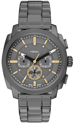 Fossil Montre pour Homme, Mouvement chronographe à Quartz de 44 mm avec Bracelet en Acier Inoxydable ou en Cuir
