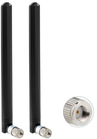Eightwood 4G LTE antenn 5 dBi RP SMA kontakt Dual Band MIMO-antenn rundstrålande antenn för 4G LTE Traill-kameror vildkamera övervakningskamera industriell Gateway RP-SMA utrustning