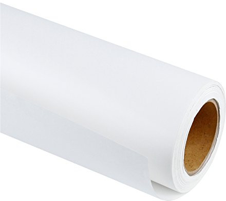 RUSPEPA Rouleau De Papier Kraft Blanc - 91,4 Cm X 30 M - Papier Recyclé, Idéal Pour Les Emballages Cadeaux, L'Emballage, Les Revêtements De Sol, Les Vêtements, Les Colis Et Les Chemins De Table