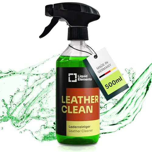Liquid Elements Leather Clean Lederreiniger 500ml, für alle Ledersorten | Lederspray für Tiefenreinigung, sanfte Aufbereitung von Auto-, Motorradsitzen