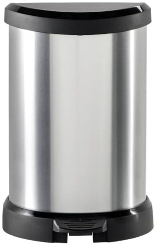 Curver Deco Bin METALLIC'S 20L mit Pedal und Inneneimer, aus Kunststoff