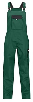 DASSY® Calais Zweifarbige Arbeitslatzhose - Größe 66 - FLASCHENGRÜN/SCHWARZ